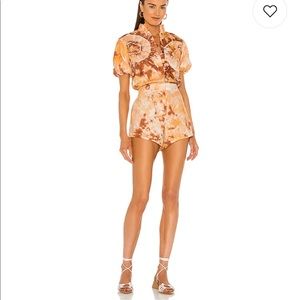 SWF Puff Sleeve Romper in “Castle”